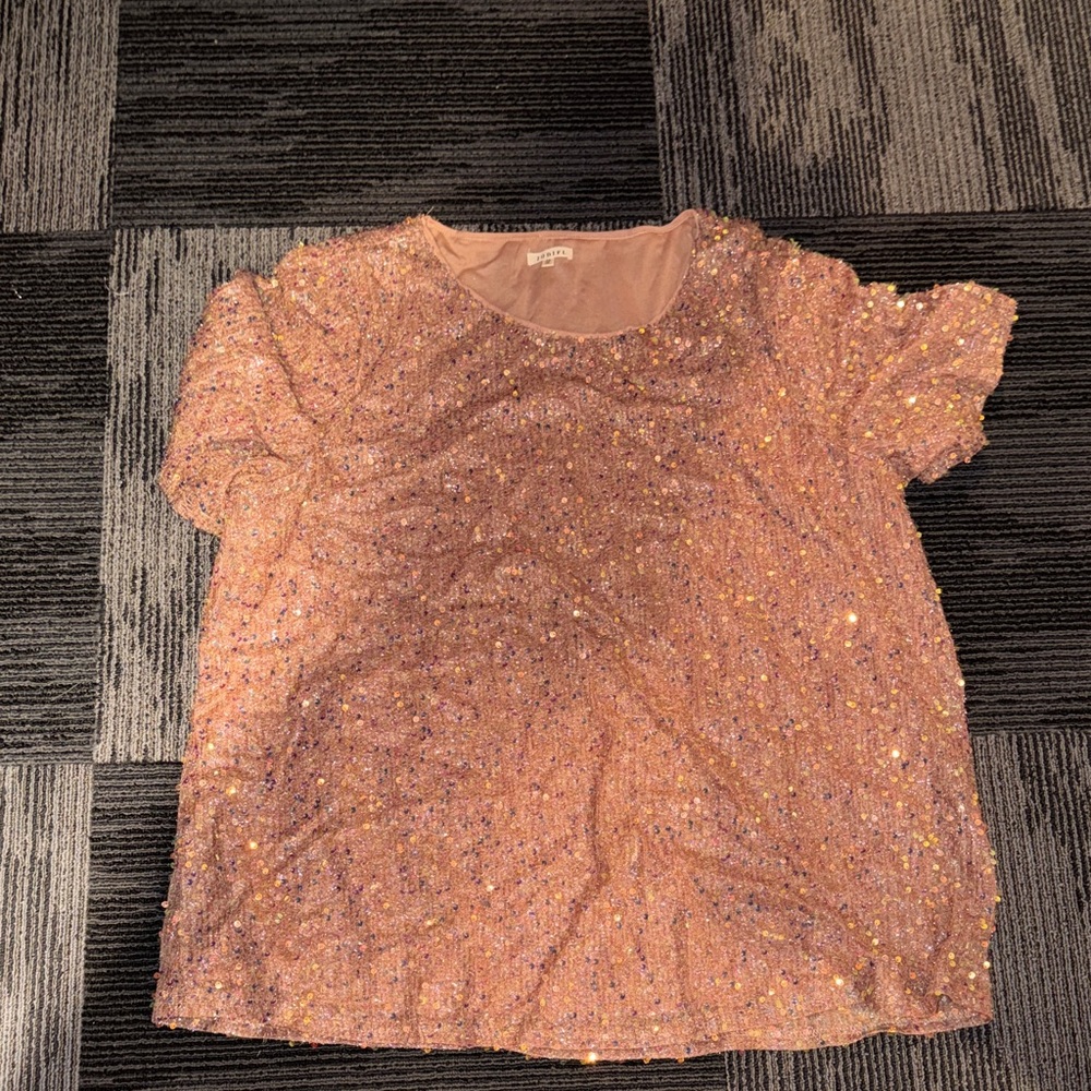 JODIFL Pink Sequin Top